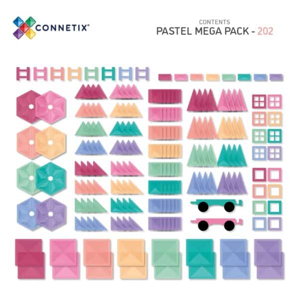 Connetix Tiles "Megapack Pastell" Magnetbausteine