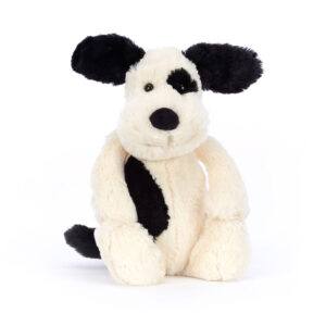 Jellycat "Bashful Black & Cream Puppy" medium