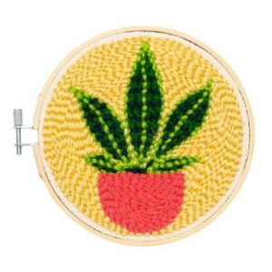 Kikkerland "Punch Needle Set Pflanze"